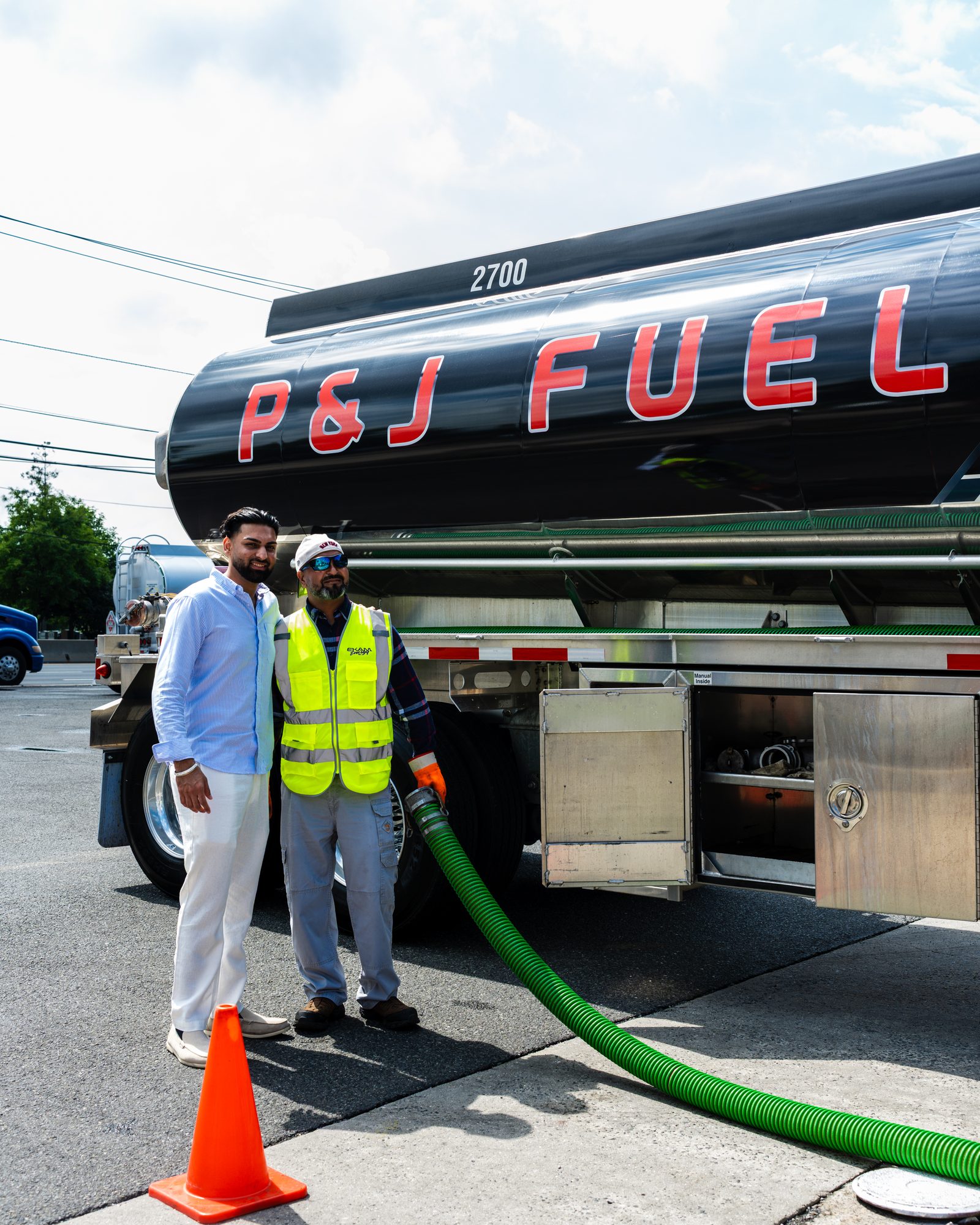 P&J Fuel team member and driver at a station fuel delivery